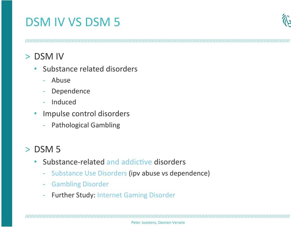 Substance- related and addic^ve disorders - Substance Use Disorders (ipv