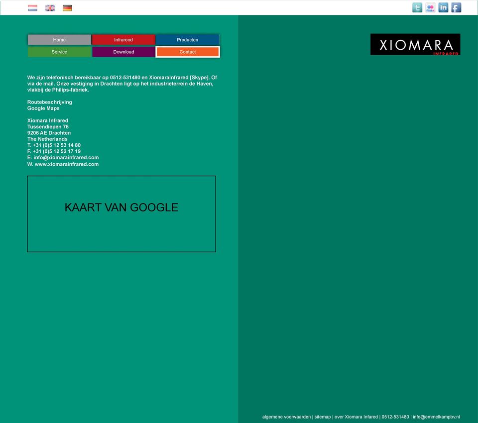 Routebeschrijving Google Maps Xiomara Infrared Tussendiepen 76 9206 AE Drachten The Netherlands T.