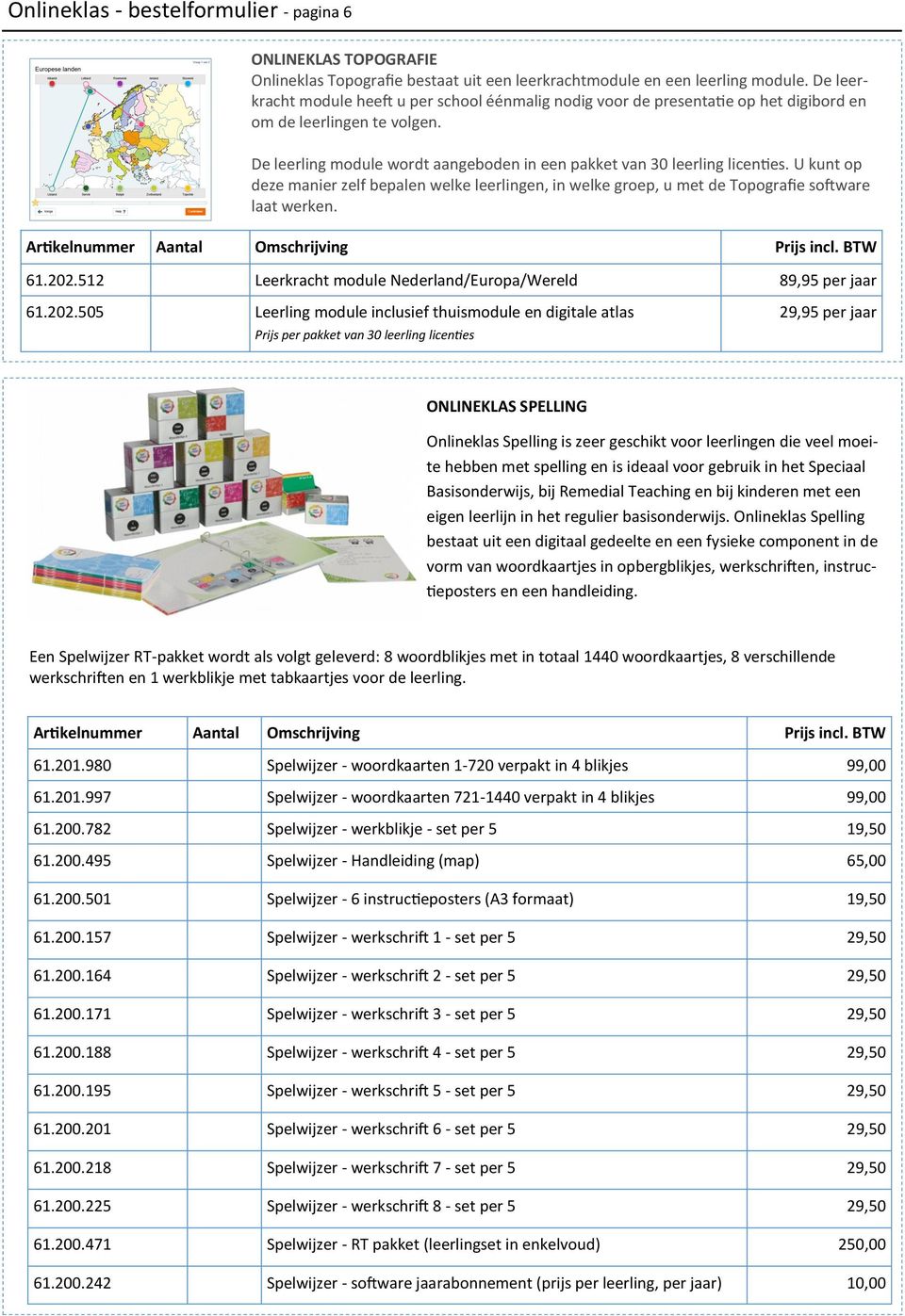 U kunt op deze manier zelf bepalen welke leerlingen, in welke groep, u met de Topografie software laat werken. incl. BTW 61.202.