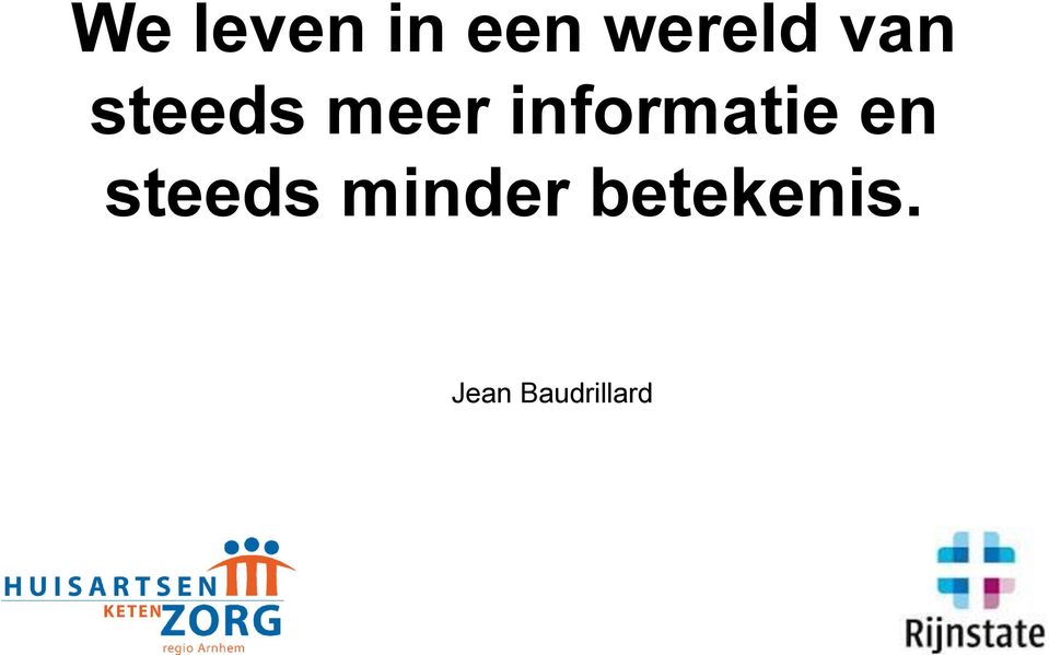 informatie en steeds