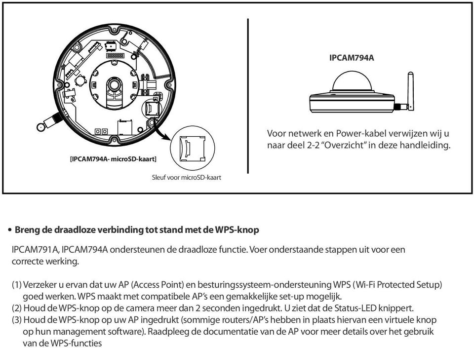 (1) Verzeker u ervan dat uw AP (Access Point) en besturingssysteem-ondersteuning WPS (Wi-Fi Protected Setup) goed werken. WPS maakt met compatibele AP s een gemakkelijke set-up mogelijk.