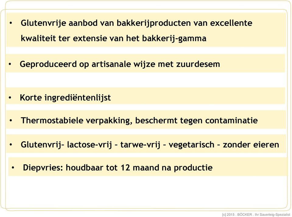 ingrediëntenlijst Thermostabiele verpakking, beschermt tegen contaminatie