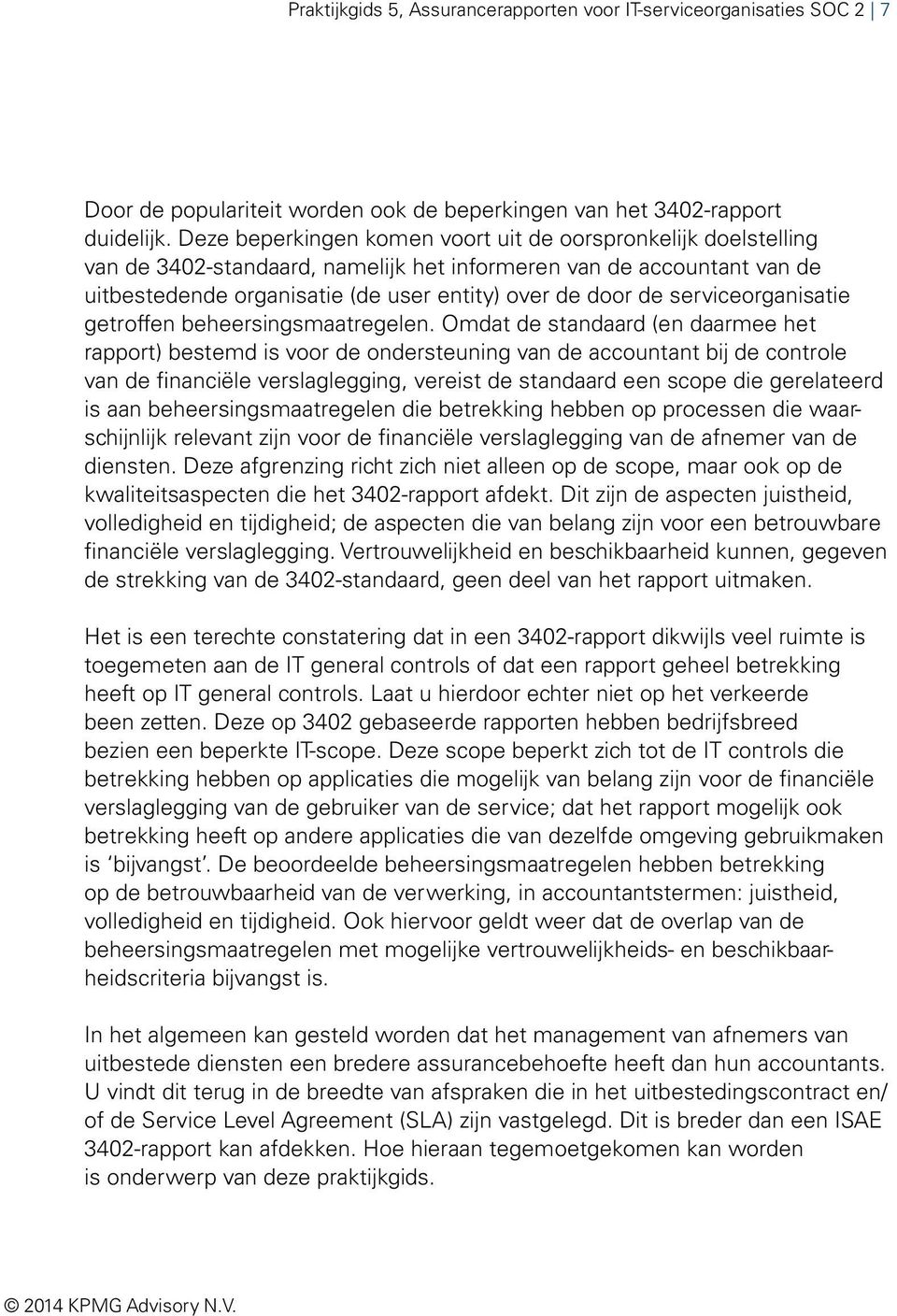 serviceorganisatie getroffen beheersingsmaatregelen.