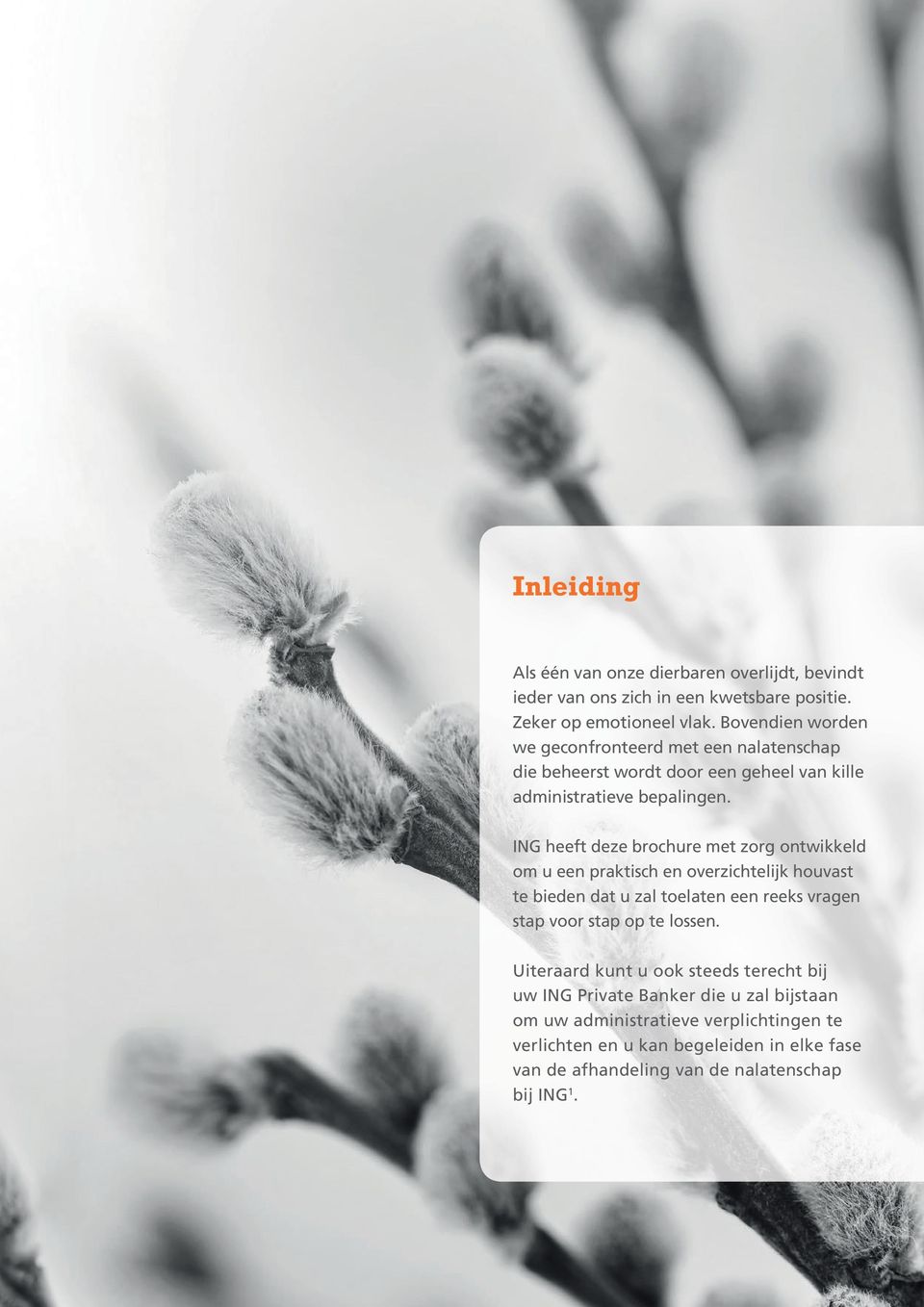 ING heeft deze brochure met zorg ontwikkeld om u een praktisch en overzichtelijk houvast te bieden dat u zal toelaten een reeks vragen stap voor stap op te