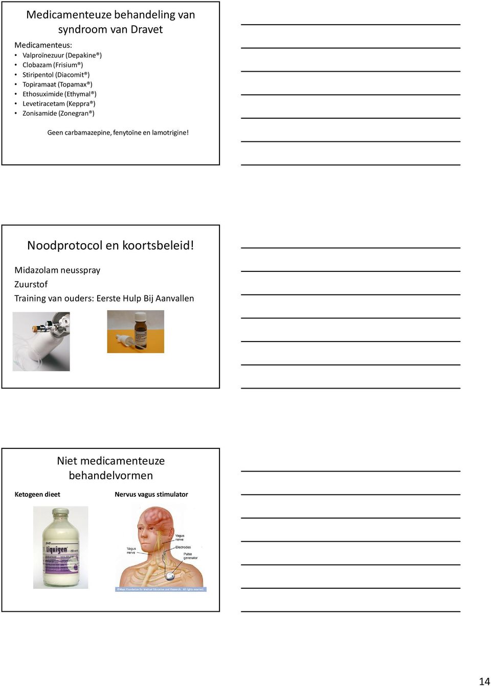 Geen carbamazepine, fenytoïne en lamotrigine! Noodprotocol en koortsbeleid!