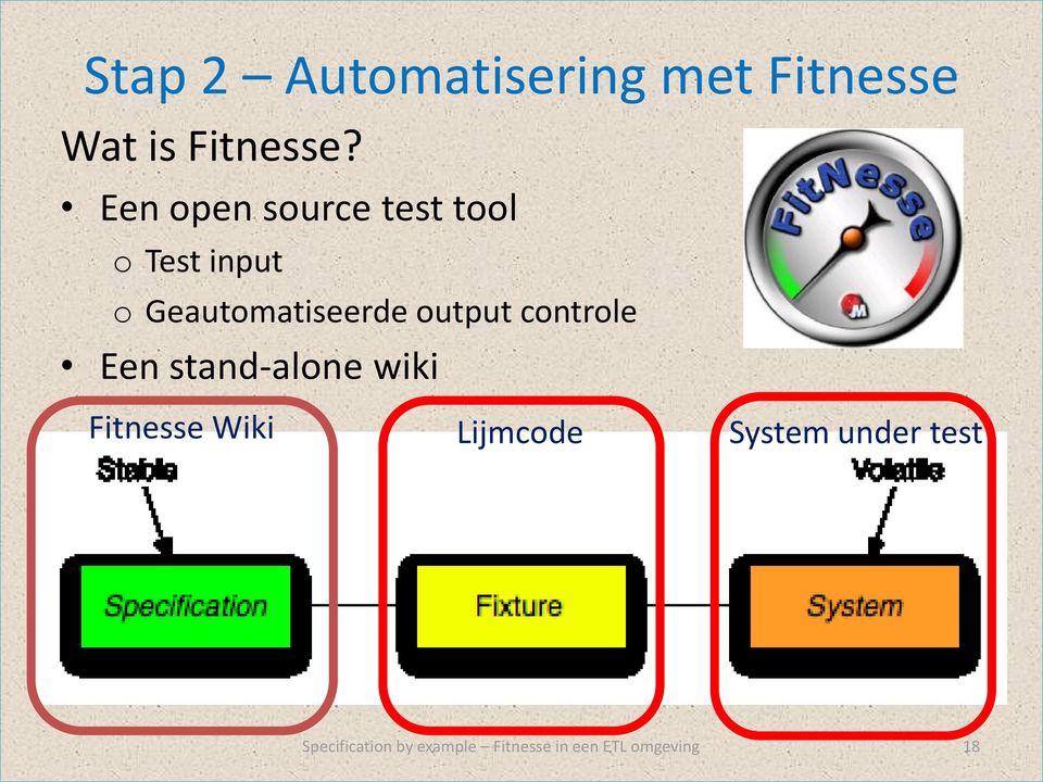 Een open source test tool o Test input o