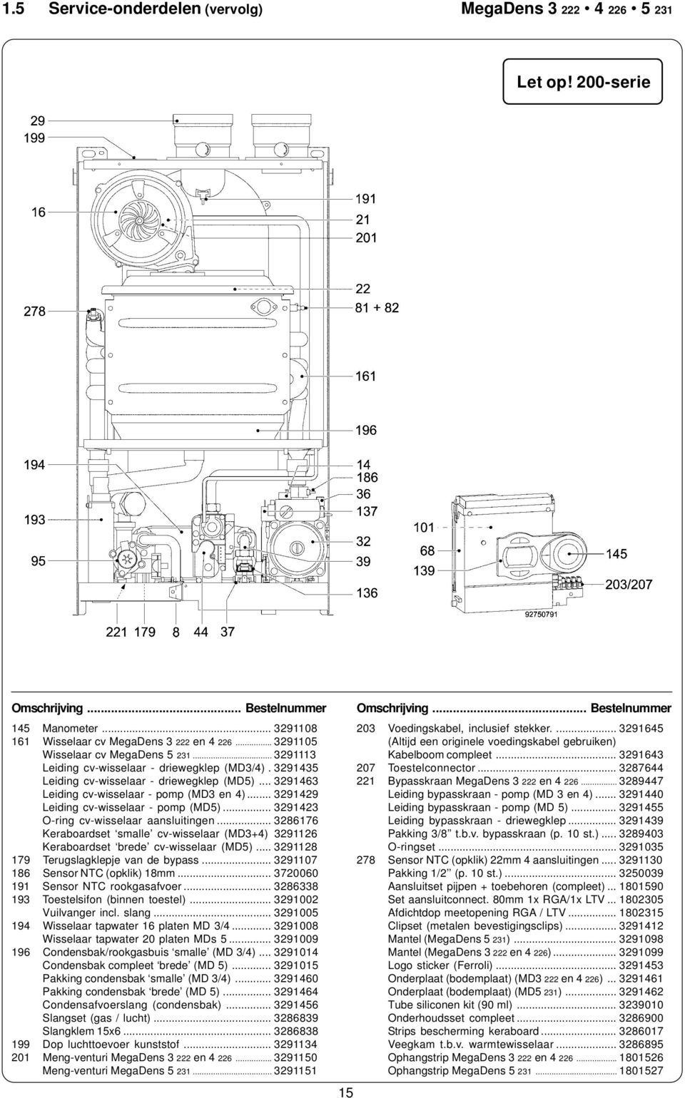 .. 3291429 Leiding cv-wisselaar - pomp (D5)... 3291423 O-ring cv-wisselaar aansluitingen... 3286176 Keraboardset smalle cv-wisselaar (D3+4) 3291126 Keraboardset brede cv-wisselaar (D5).