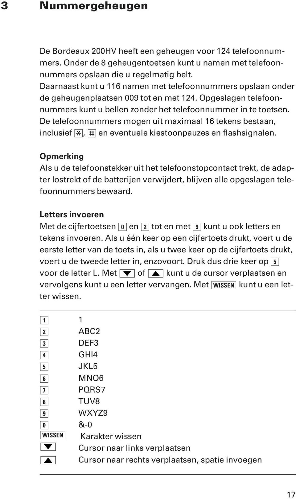 De telefoonnummers mogen uit maximaal 16 tekens bestaan, inclusief?, / en eventuele kiestoonpauzes en flashsignalen.