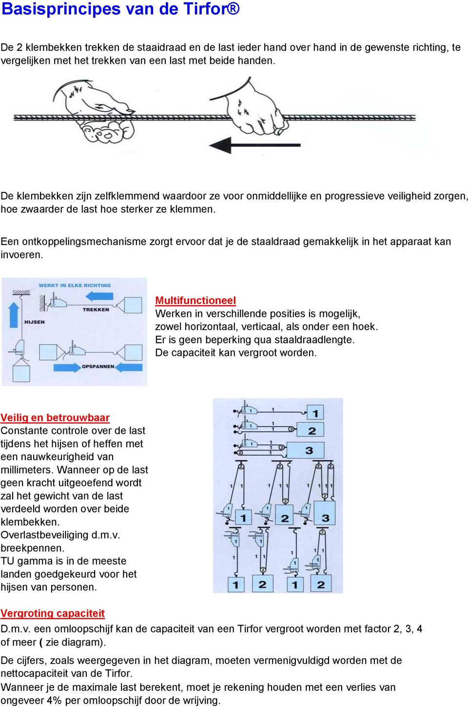 Een ontkoppelingsmechanisme zorgt ervoor dat je de staaldraad gemakkelijk in het apparaat kan invoeren.