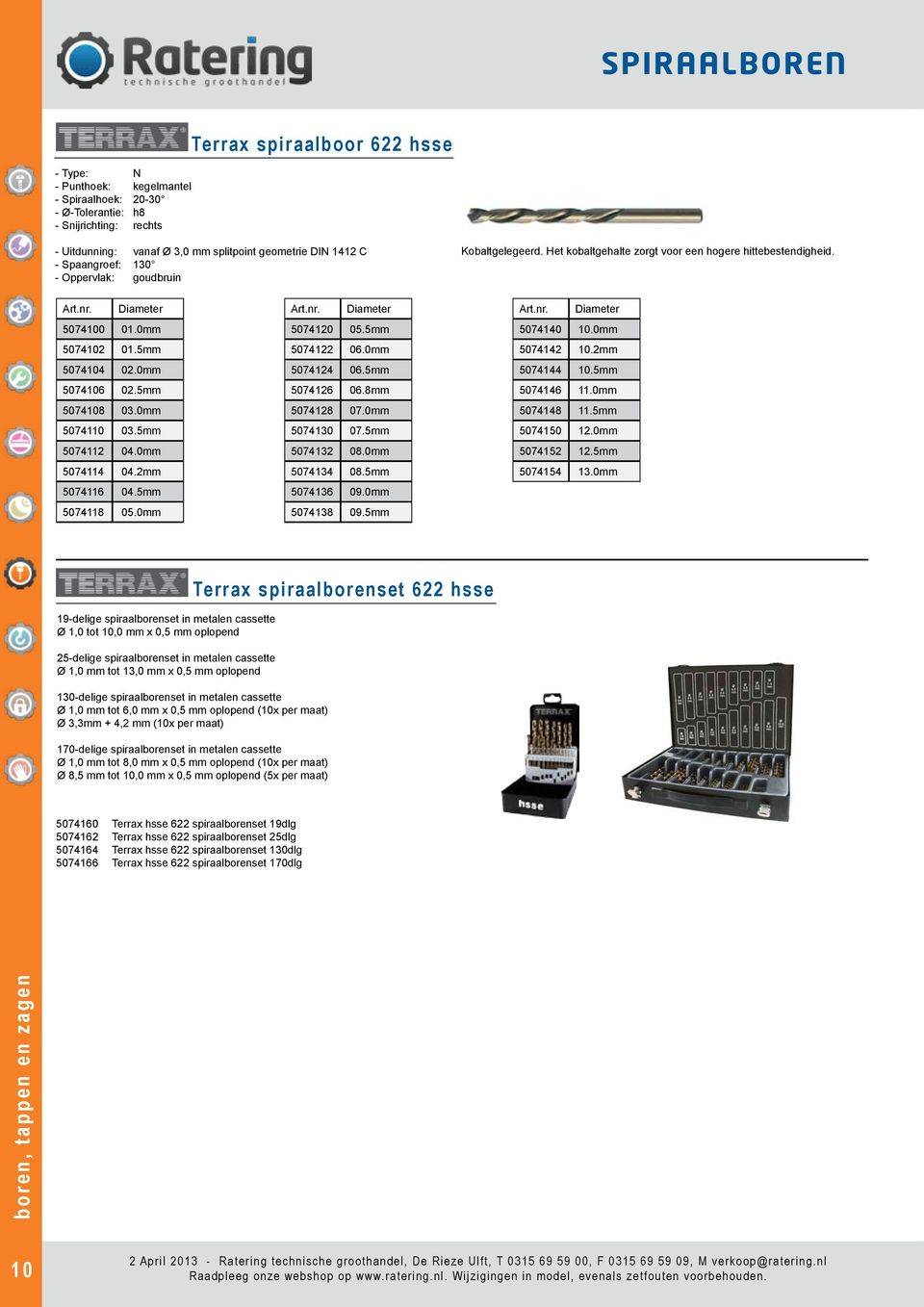 0mm 5074110 03.5mm 5074112 04.0mm 5074114 04.2mm 5074116 04.5mm 5074118 05.0mm 5074120 05.5mm 5074122 06.0mm 5074124 06.5mm 5074126 06.8mm 5074128 07.0mm 5074130 07.5mm 5074132 08.0mm 5074134 08.