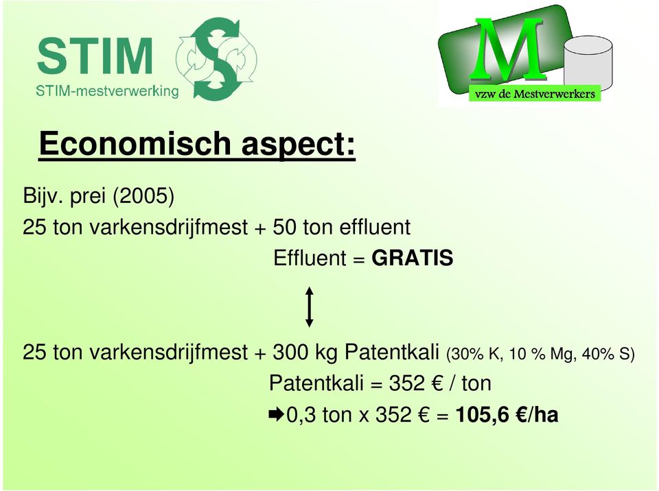 Effluent = GRATIS 25 ton varkensdrijfmest + 300 kg