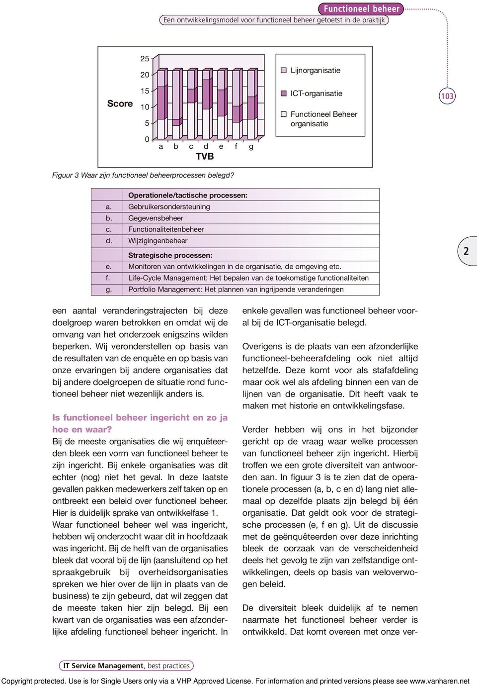 Wijzigingenbeheer Strategische processen: e. Monitoren van ontwikkelingen in de organisatie, de omgeving etc. f. Life-Cycle Management: Het bepalen van de toekomstige functionaliteiten g.