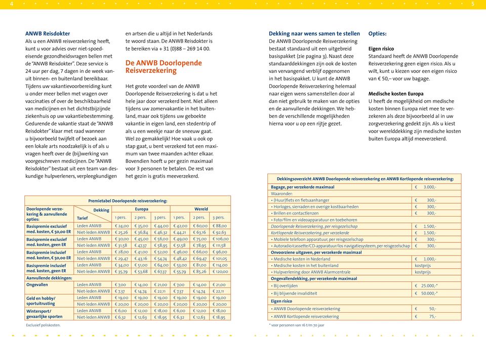 Tijdens uw vakantie voorbereiding kunt u onder meer bellen met vragen over vaccinaties of over de beschikbaarheid van medicijnen en het dichtstbijzijnde ziekenhuis op uw vakantiebestemming.