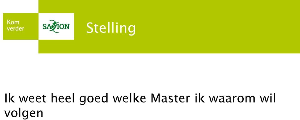 welke Master