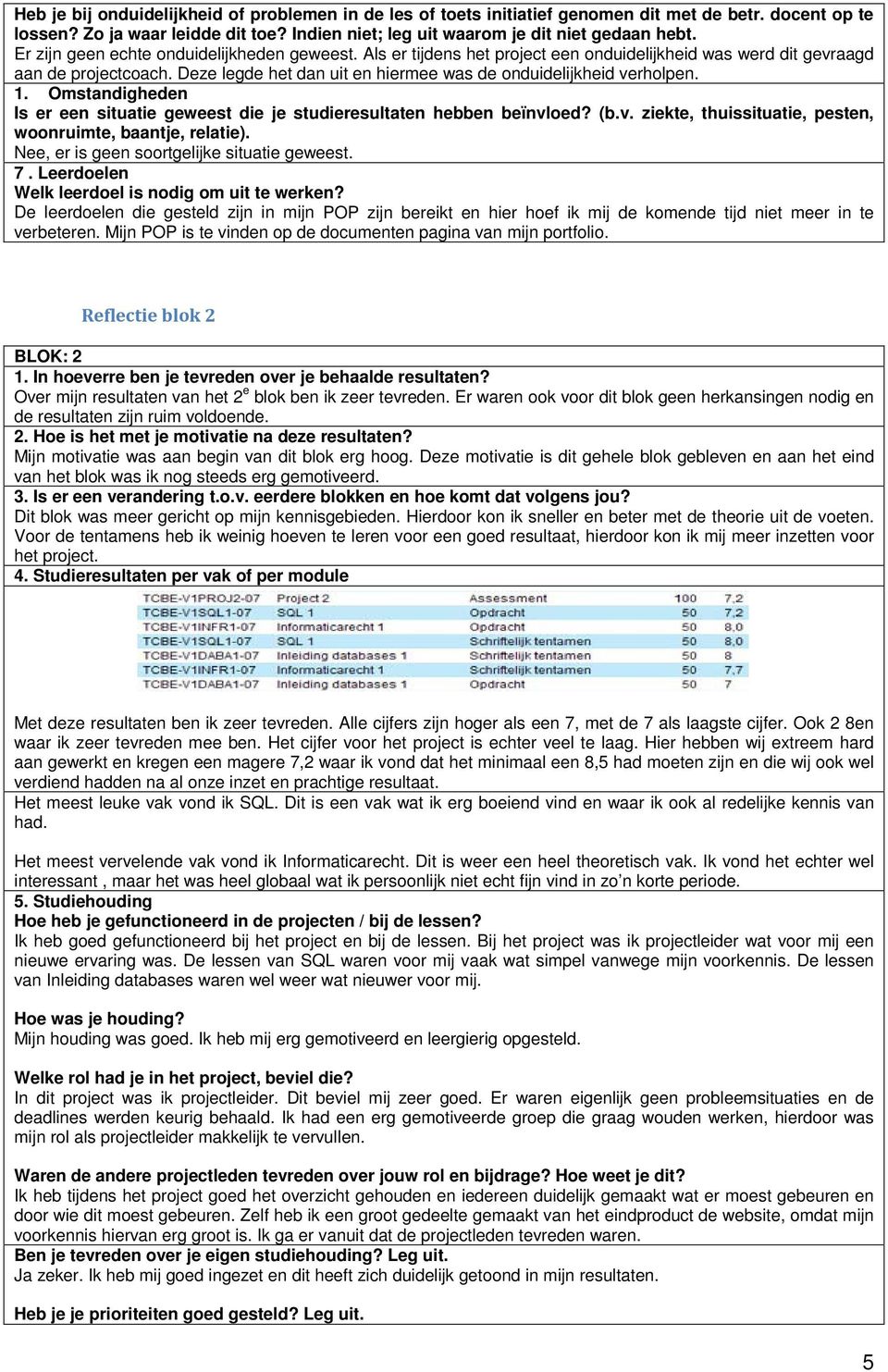 Deze legde het dan uit en hiermee was de onduidelijkheid verholpen. 1. Omstandigheden Is er een situatie geweest die je studieresultaten hebben beïnvloed? (b.v. ziekte, thuissituatie, pesten, woonruimte, baantje, relatie).