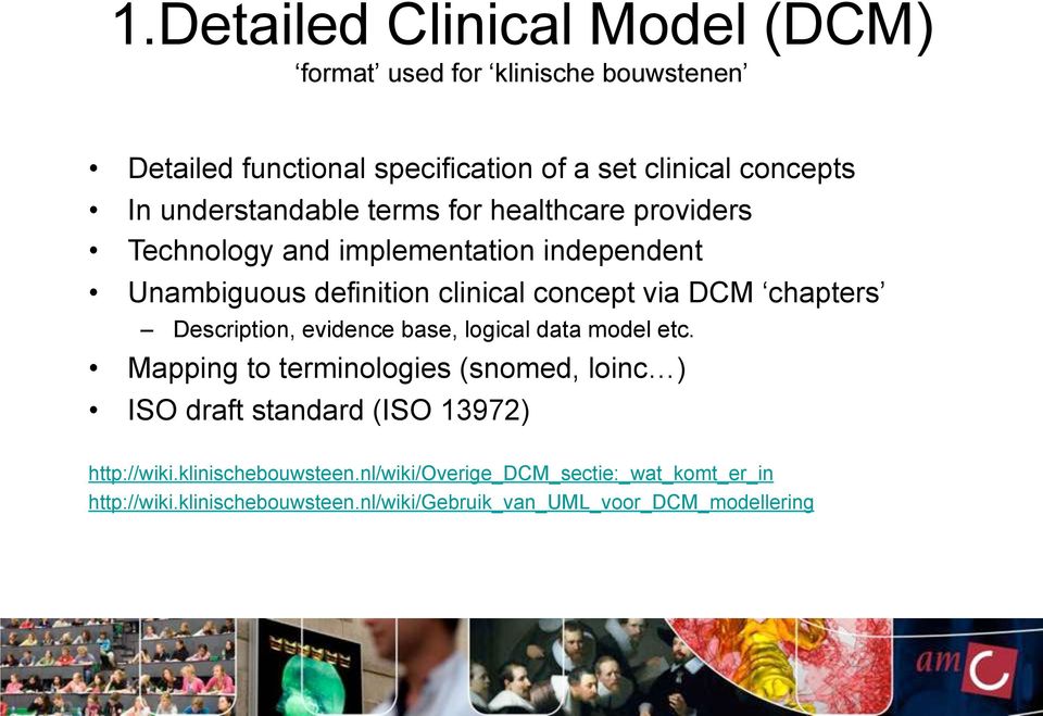 chapters Description, evidence base, logical data model etc.