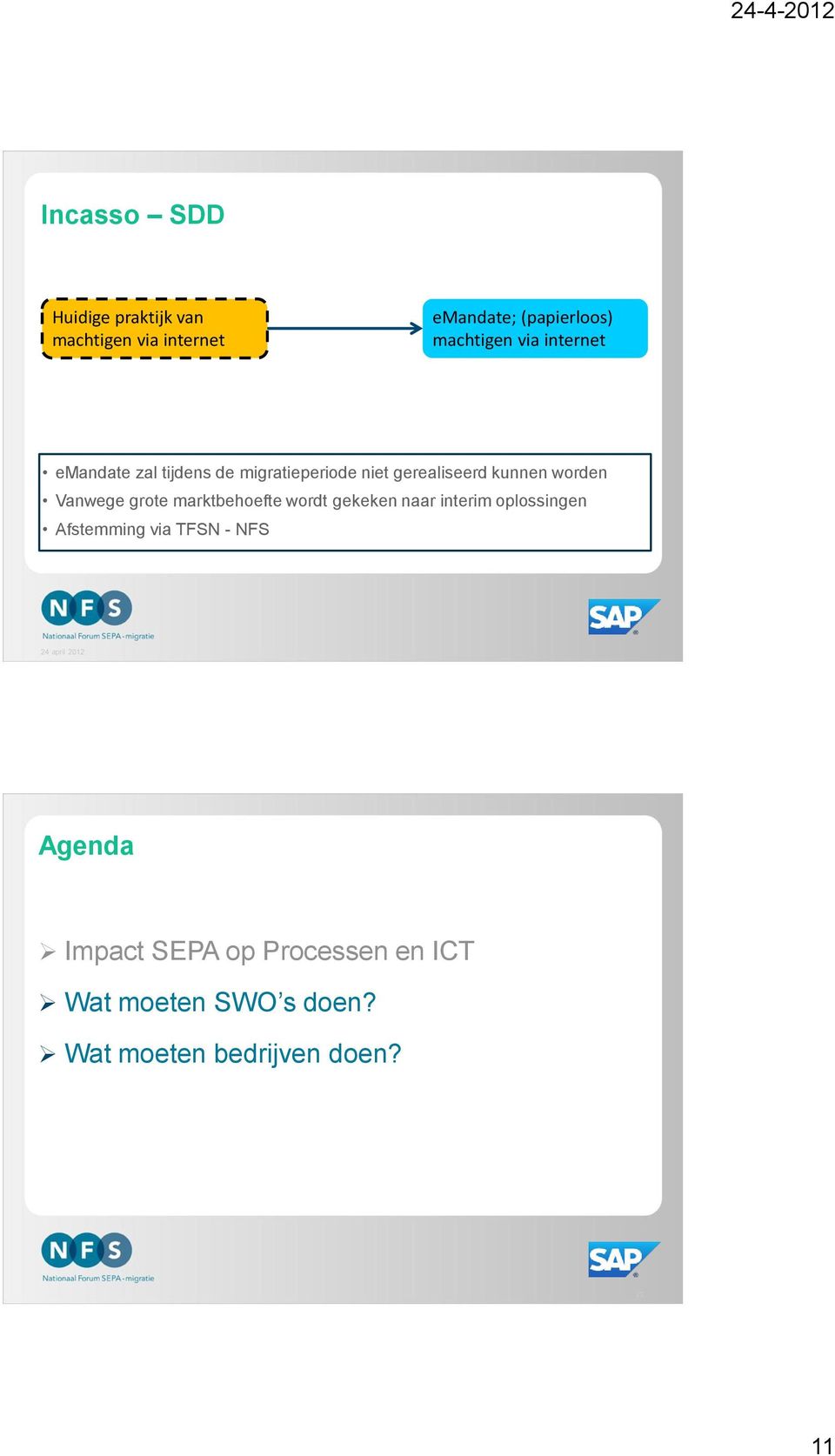 grote marktbehoefte wordt gekeken naar interim oplossingen Afstemming via TFSN - NFS 24 april