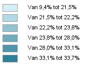 13/22 Ledenpercentage in de gemeente Gorinchem: wijkniveau op kaart (2014) Het ledenpercentage in de gemeente