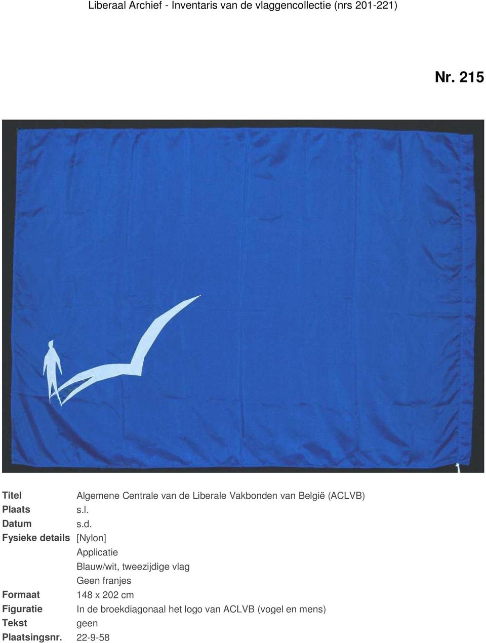 Fysieke details [Nylon] Applicatie Blauw/wit, tweezijdige vlag