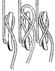 KNOPEN Platte knoop: knoop die twee lijnen van gelijke dikte aan elkaar bindt Schootsteek: wordt gebruikt om twee lijnen van ongelijke dikte of gladde lijnen met elkaar te verbinden.