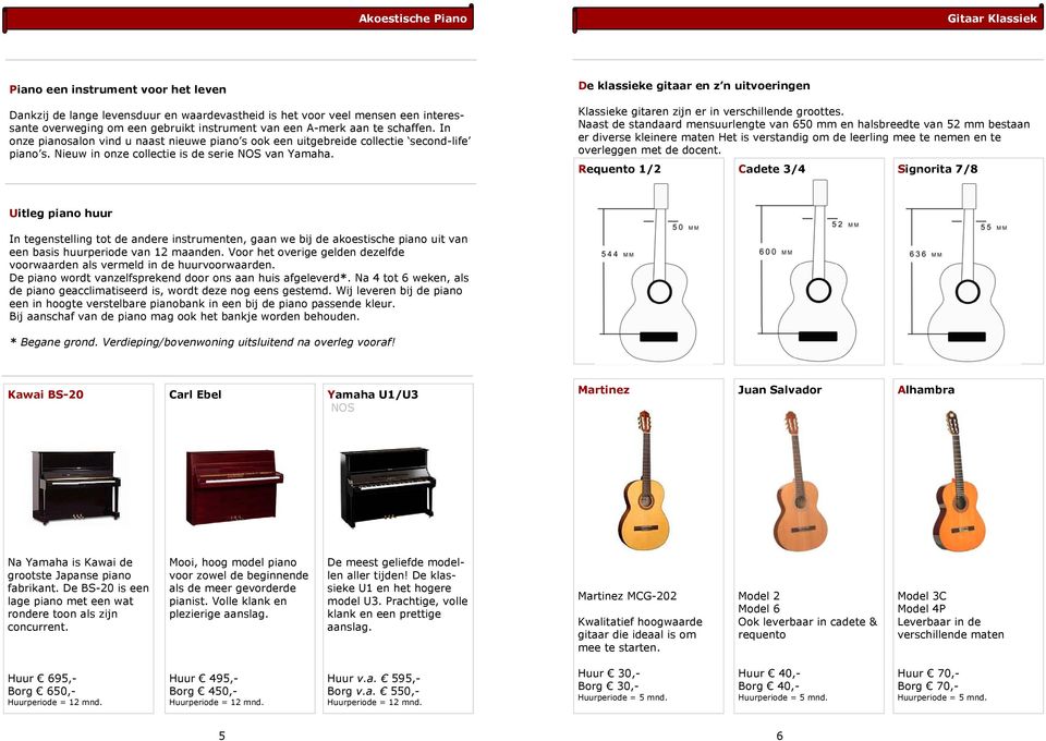 De klassieke gitaar en z n uitvoeringen Klassieke gitaren zijn er in verschillende groottes.