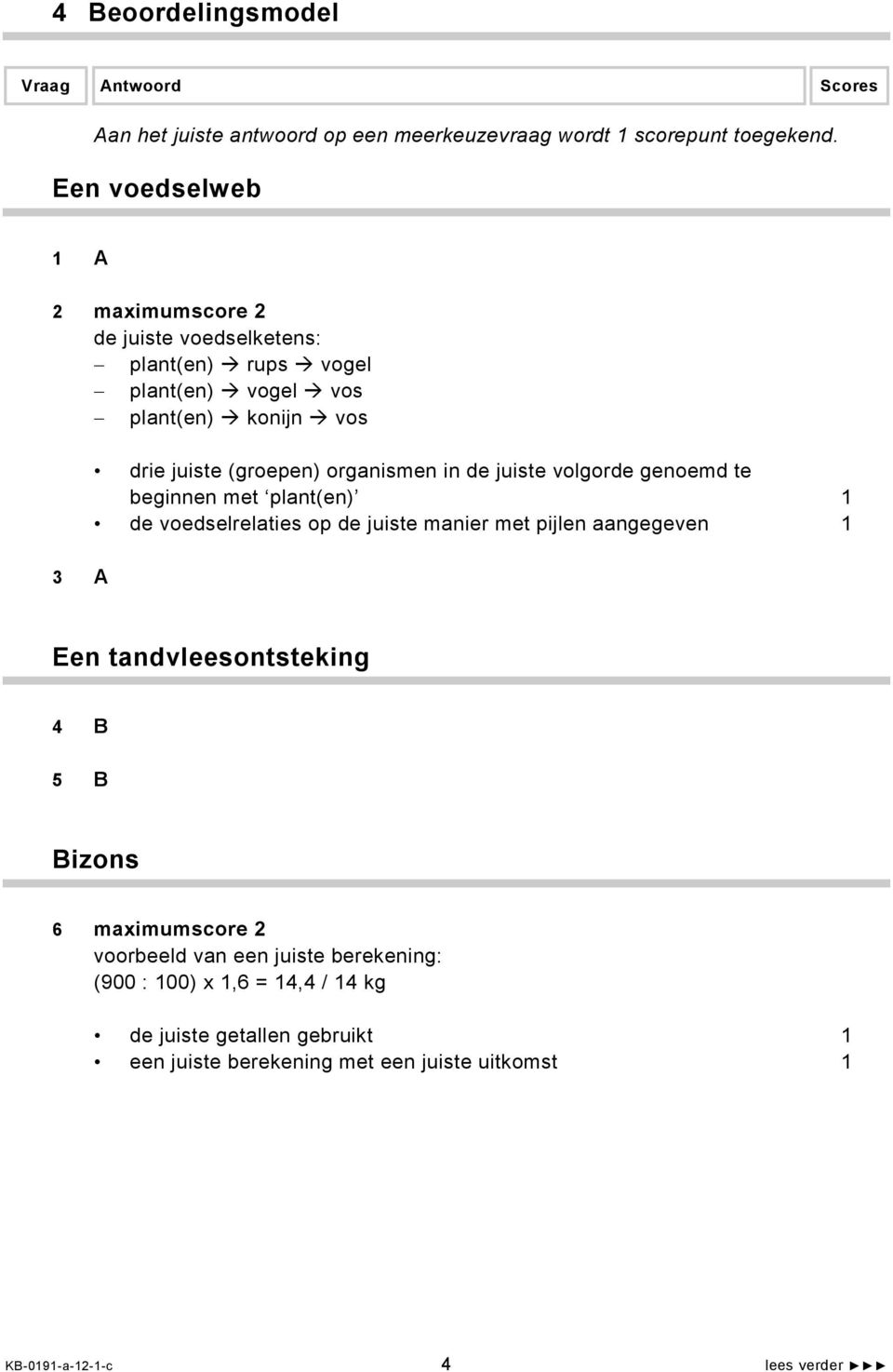 in de juiste volgorde genoemd te beginnen met plant(en) 1 de voedselrelaties op de juiste manier met pijlen aangegeven 1 3 A Een tandvleesontsteking 4 B 5 B