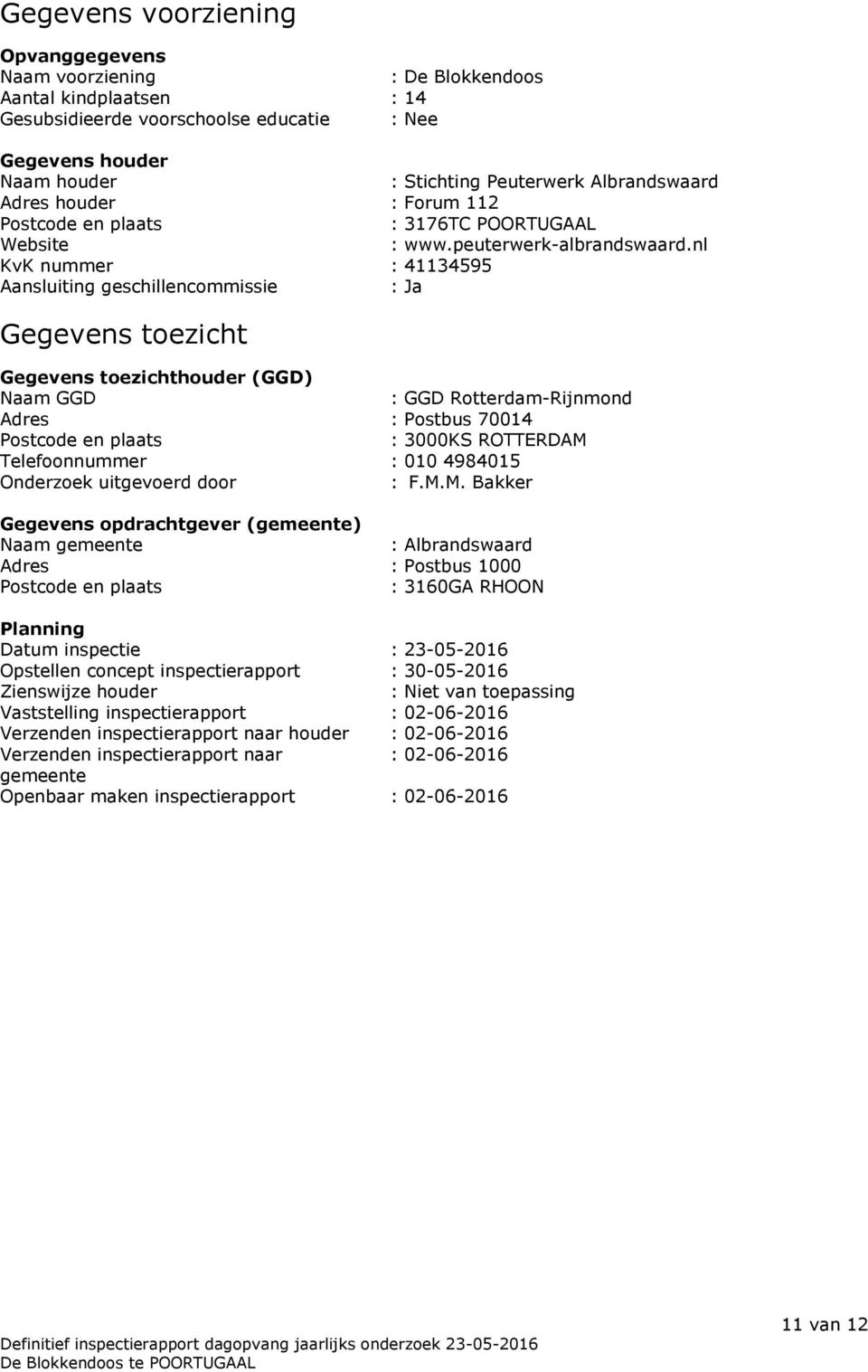nl KvK nummer : 41134595 Aansluiting geschillencommissie : Ja Gegevens toezicht Gegevens toezichthouder (GGD) Naam GGD : GGD Rotterdam-Rijnmond Adres : Postbus 70014 Postcode en plaats : 3000KS