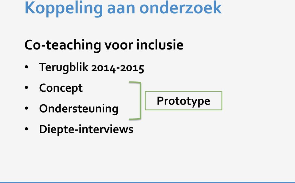 Concept Ondersteuning