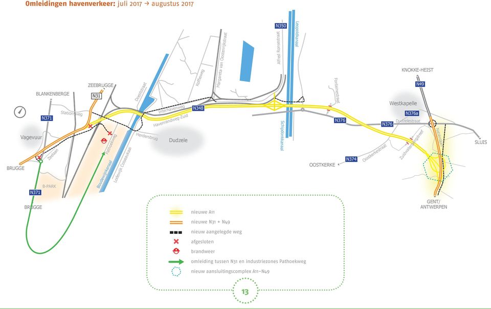 Schipdonkkanaal Leopoldkanaal Fonteinestraat N374 OOSTKERKE Oostkerkestraat KNOKKE-HEIST N49 Westkapelle a straat Zuidwatergangdreef Natiënlaan