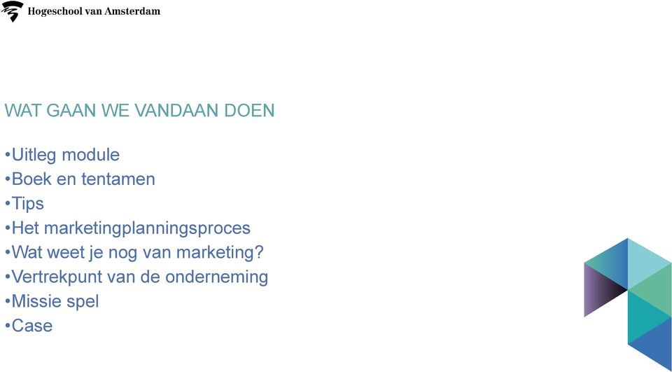 marketingplanningsproces Wat weet je nog