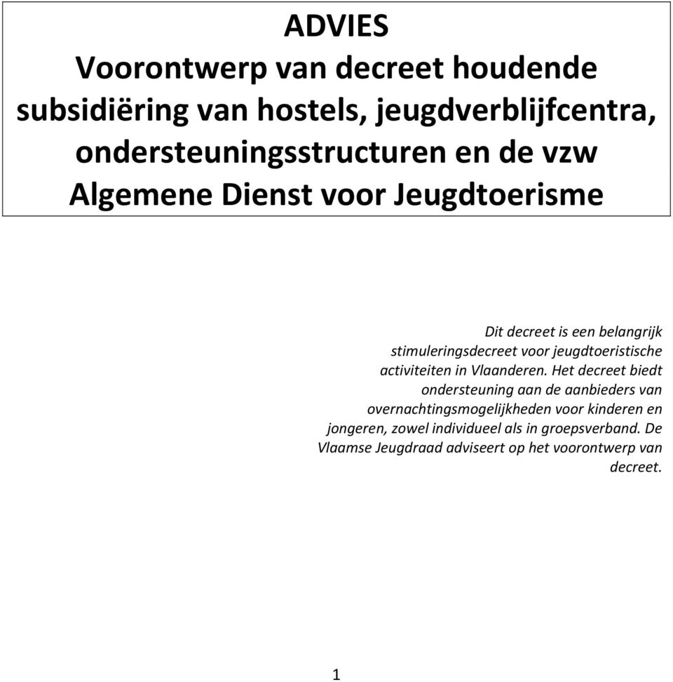 activiteiten in Vlaanderen.