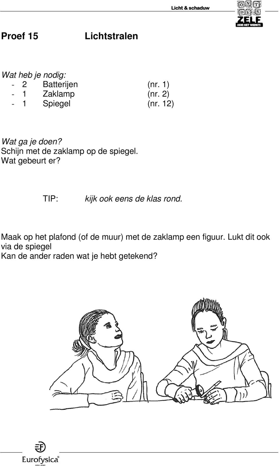 Wat gebeurt er? TIP: kijk ook eens de klas rond.