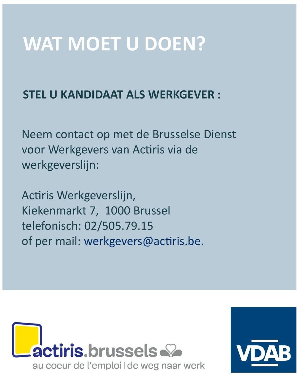 Brusselse Dienst voor Werkgevers van Actiris via de