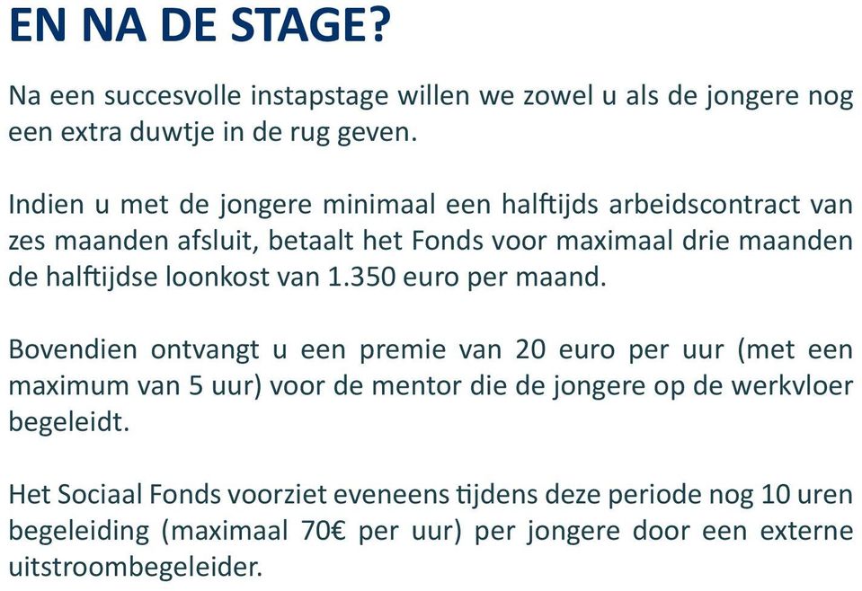 loonkost van 1.350 euro per maand.