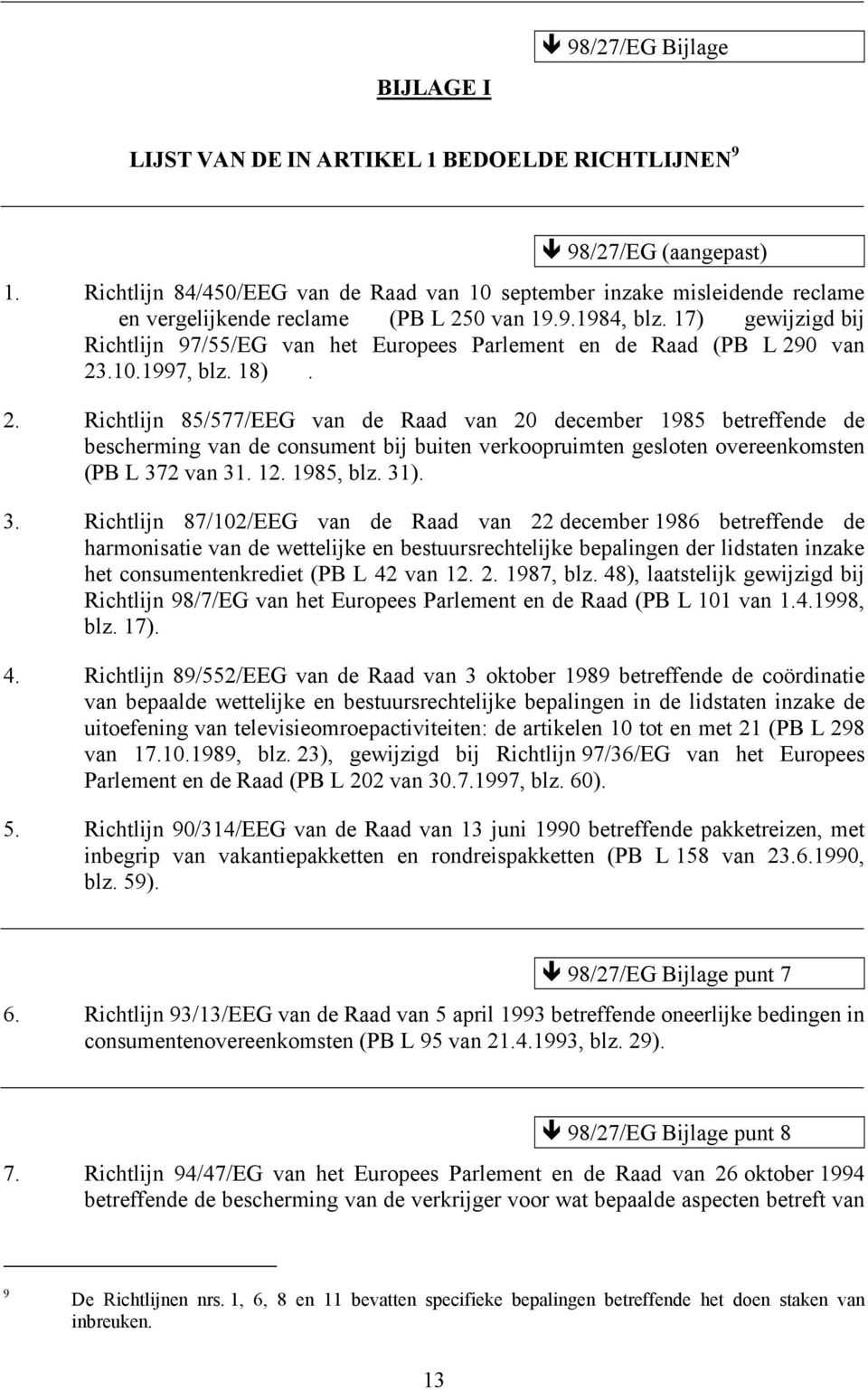 17) gewijzigd bij Richtlijn 97/55/EG van het Europees Parlement en de Raad (PB L 29