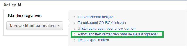 11 Hier kunt u de klant markeren als Aanwijspost. Vul zelf de nieuwe inleverdatum in (per klant) bij Tot. Dit veld maakt overigens geen deel uit van de verzending.