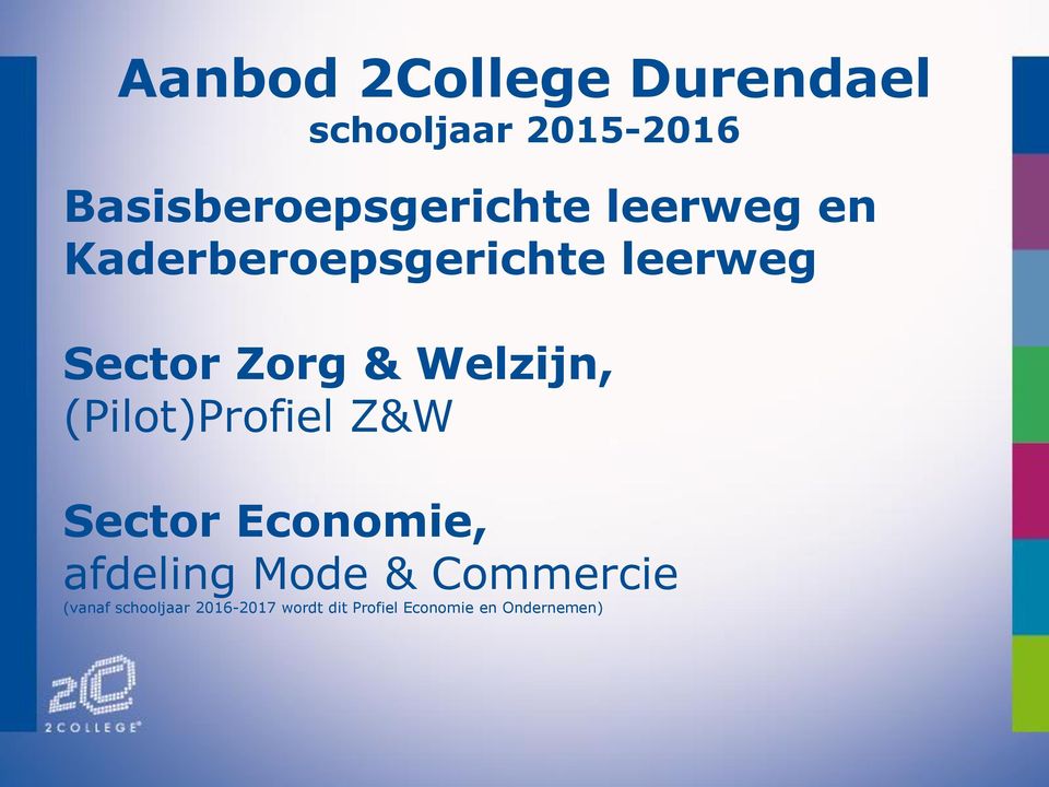 Sector Zorg & Welzijn, (Pilot)Profiel Z&W Sector Economie,