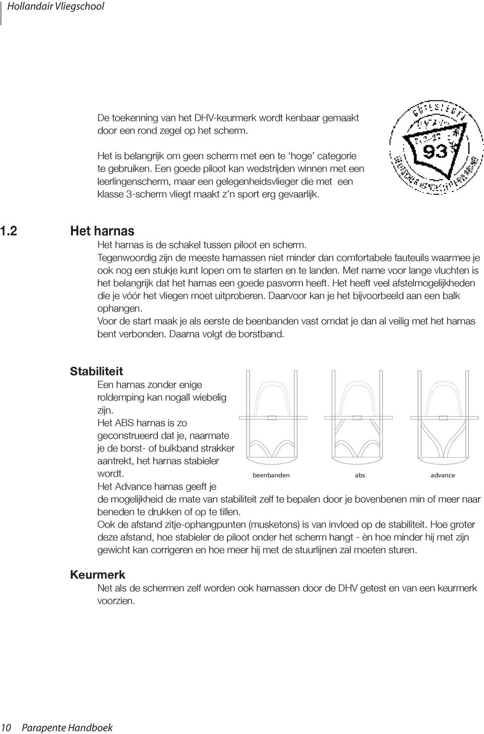 2 Het harnas Het harnas is de schakel tussen piloot en scherm.