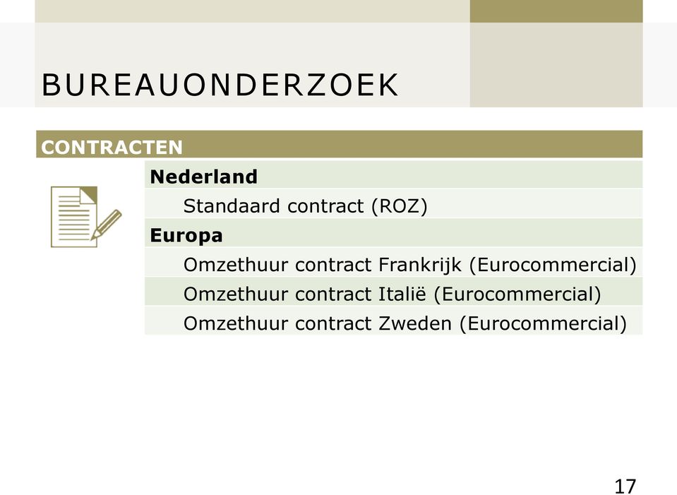 (Eurocommercial) Omzethuur contract Italië