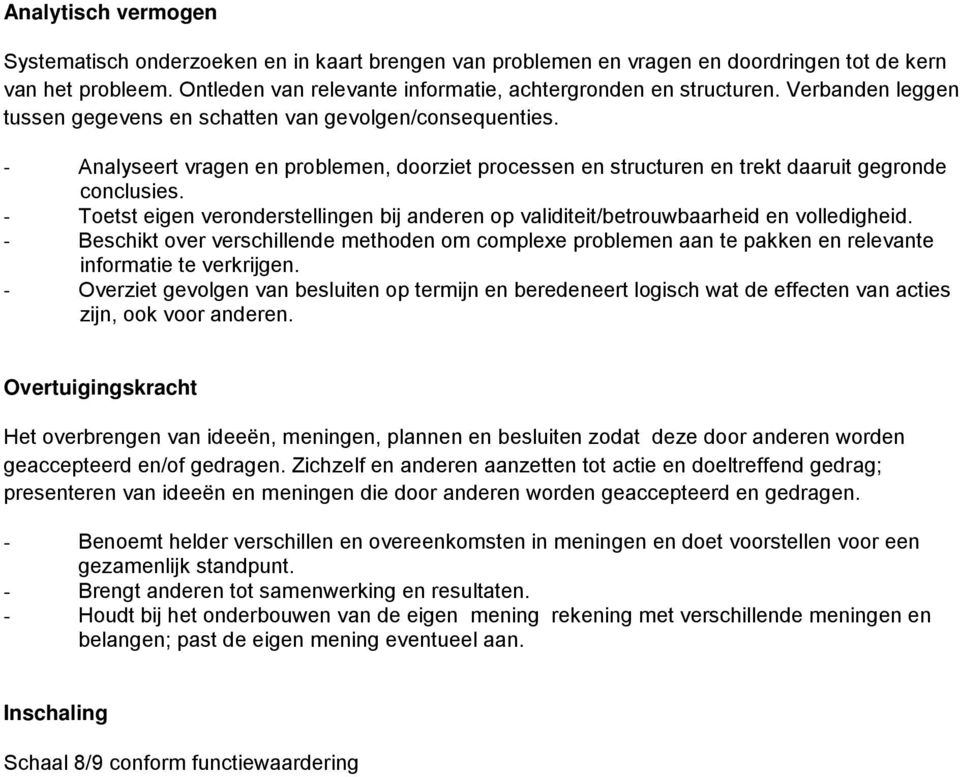 - Toetst eigen veronderstellingen bij anderen op validiteit/betrouwbaarheid en volledigheid.