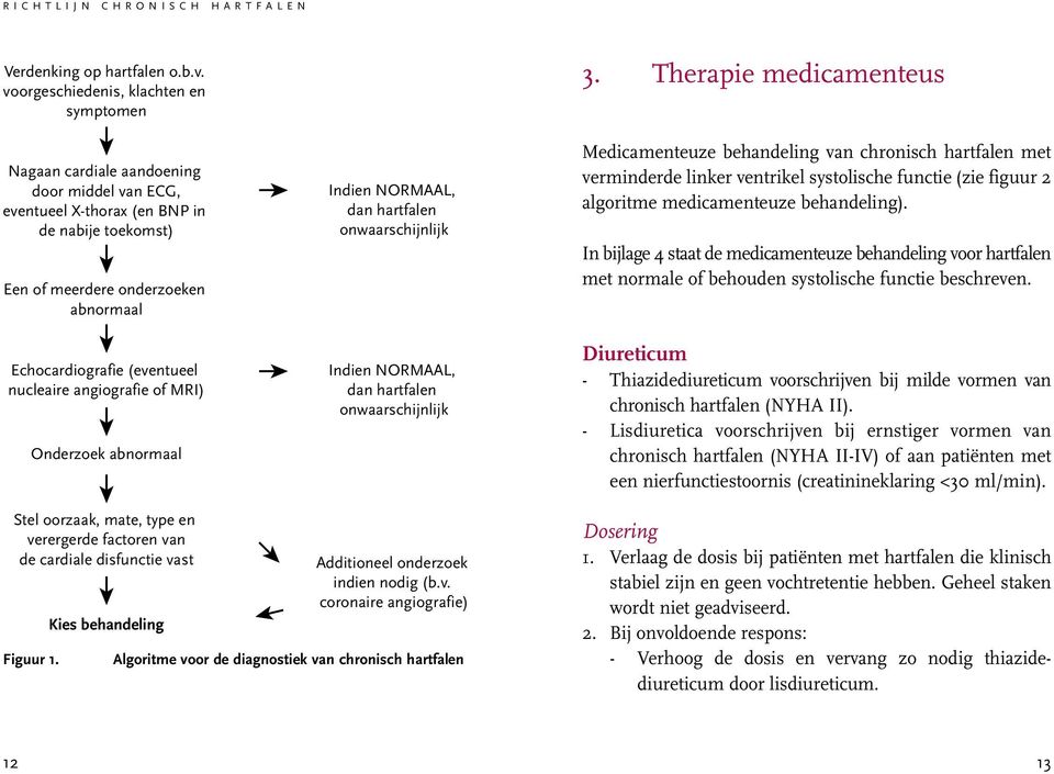 (eventueel nucleaire angiografie of MRI) Onderzoek abnormaal Indien NORMAAL, dan hartfalen onwaarschijnlijk Indien NORMAAL, dan hartfalen onwaarschijnlijk 3.