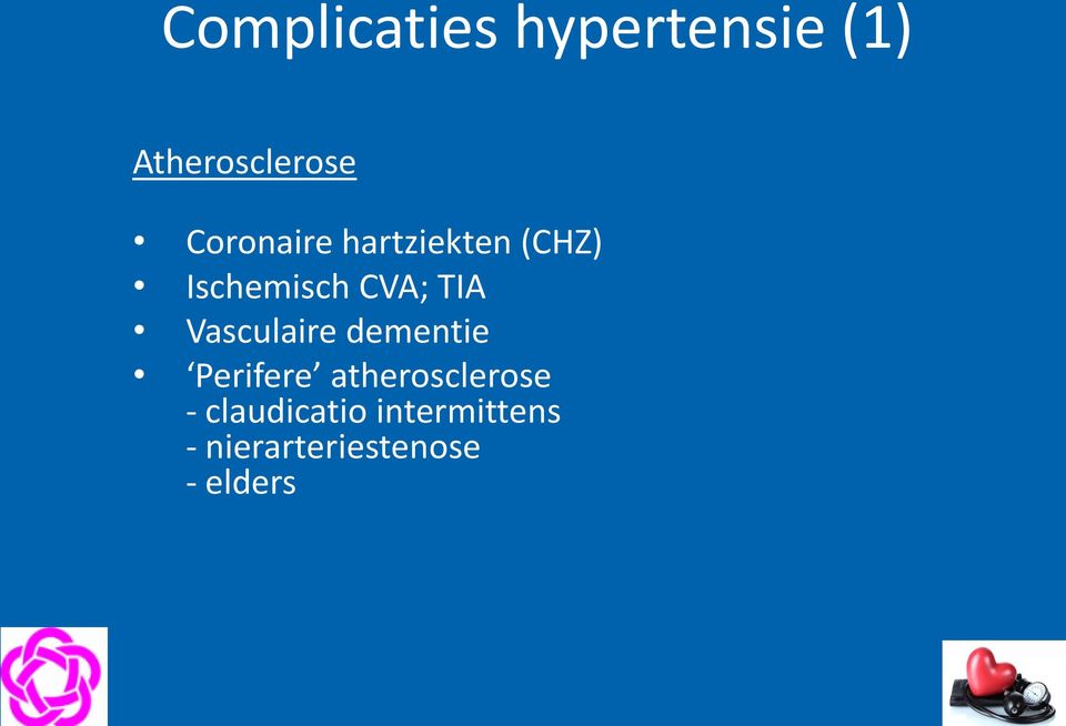 Vasculaire dementie Perifere atherosclerose -