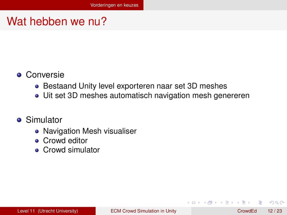 3D meshes Uit set 3D meshes automatisch navigation mesh genereren