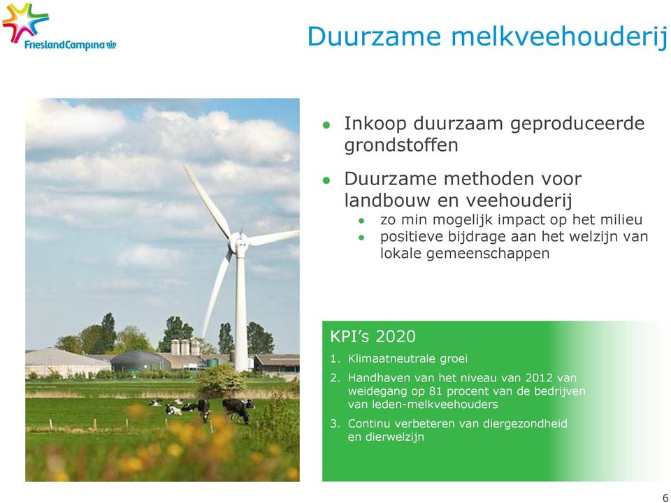 gemeenschappen KPI s 2020 1. Klimaatneutrale groei 2.