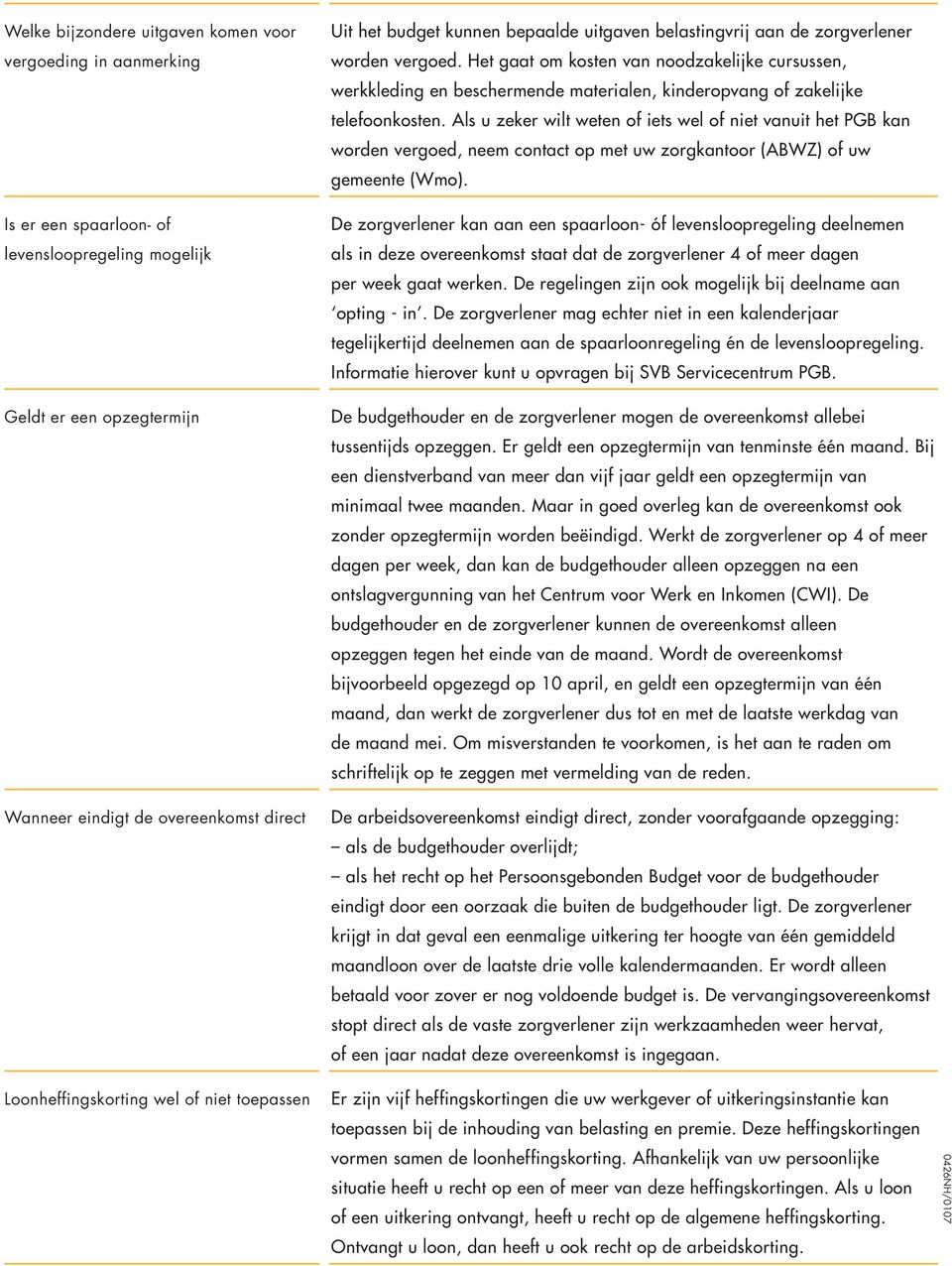 Het gaat om kosten van noodzakelijke cursussen, werkkleding en beschermende materialen, kinderopvang of zakelijke telefoonkosten.