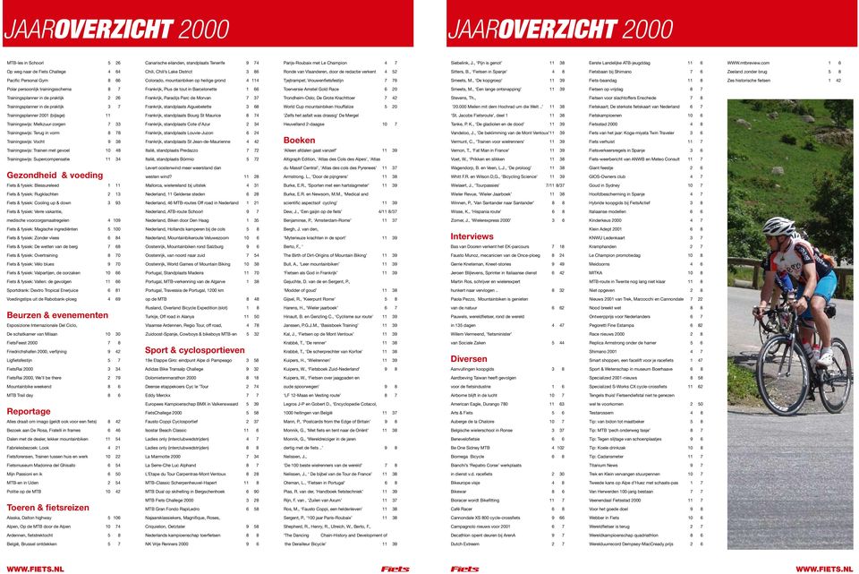 jaaroverzicht 2000 Jaaroverzicht 00 Test MTB Overzichten Kleding Accessoires Techniek onderhoud Trek WSD (dames-model) 8 56 Test race - PDF download