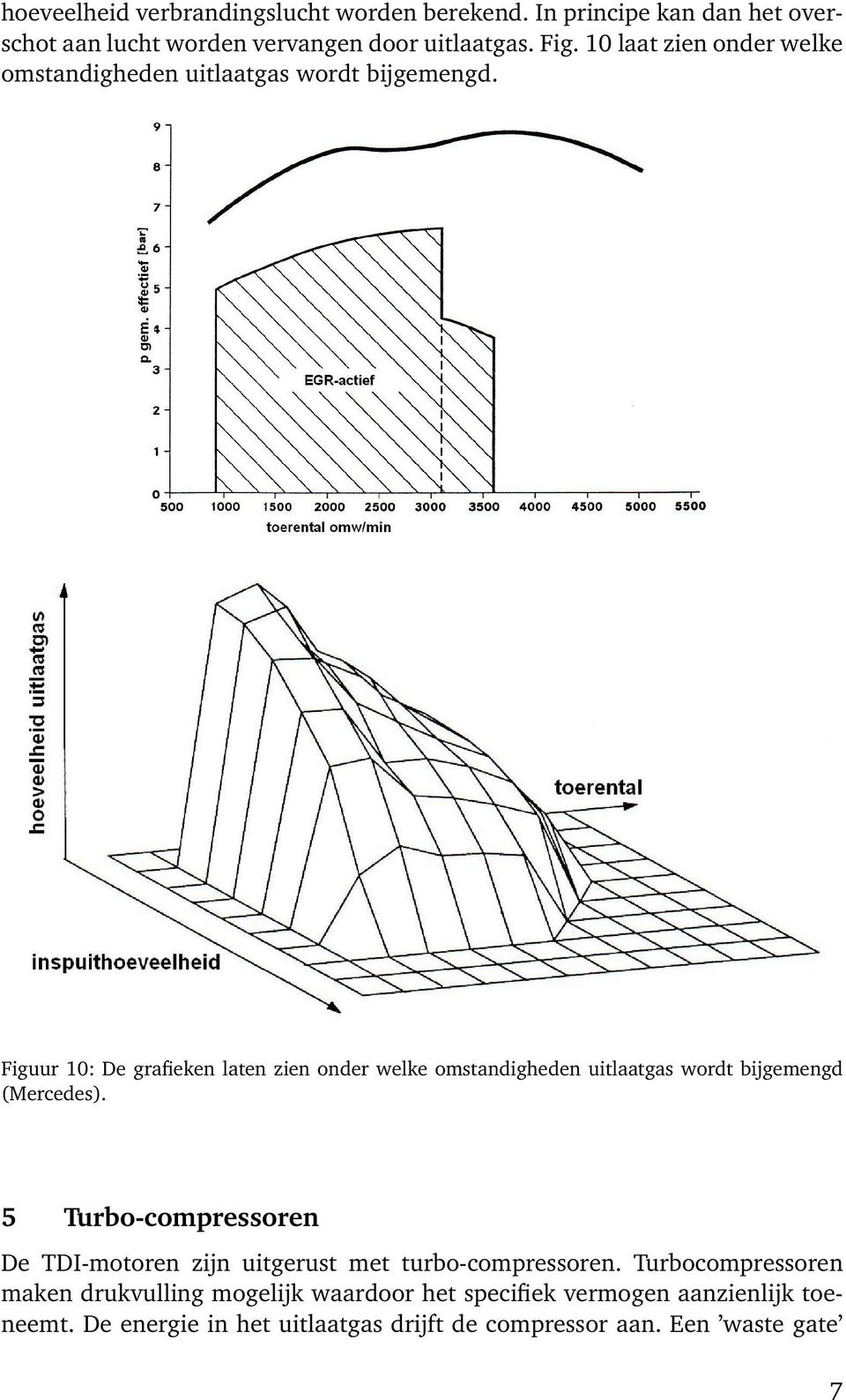 Figuur 10: De grafieken laten zien onder welke omstandigheden uitlaatgas wordt bijgemengd (Mercedes).