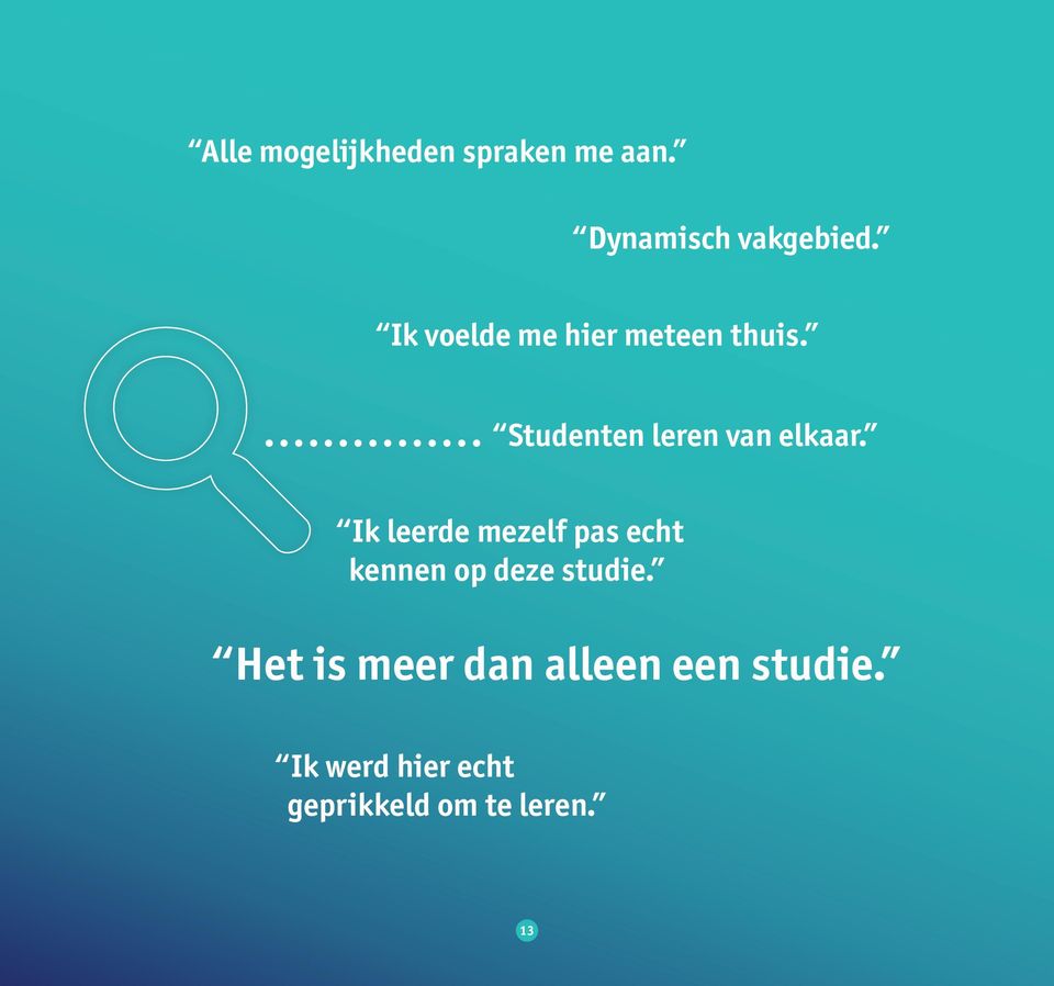 Ik leerde mezelf pas echt kennen op deze studie.