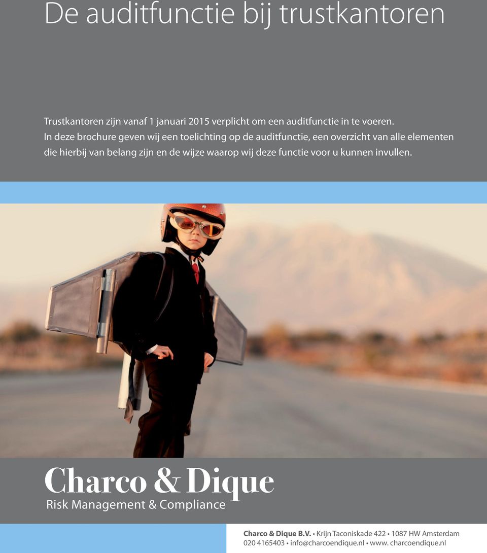 de wijze waarop wij deze functie voor u kunnen invullen. Charco & Dique Risk Management & Compliance Charco & Dique B.V.