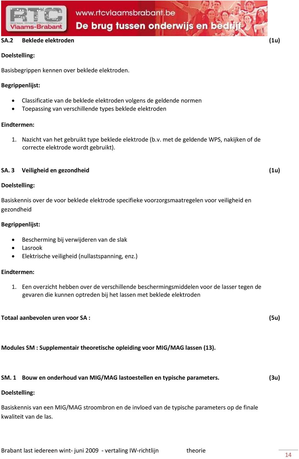 3 Veiligheid en gezondheid (1u) Basiskennis over de voor beklede elektrode specifieke voorzorgsmaatregelen voor veiligheid en gezondheid Bescherming bij verwijderen van de slak Lasrook Elektrische